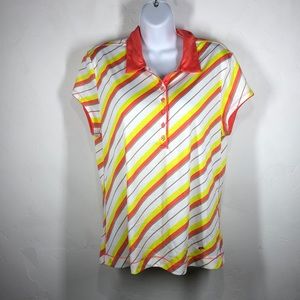 Golf America stripe polo size large